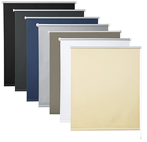 WOLTU Verdunkelungsrollo ohne Bohren, Thermo Verdunkelungsrollo mit Kette, Sichtschutz, für Türen und Fenster, 80 x 210 cm, Beige