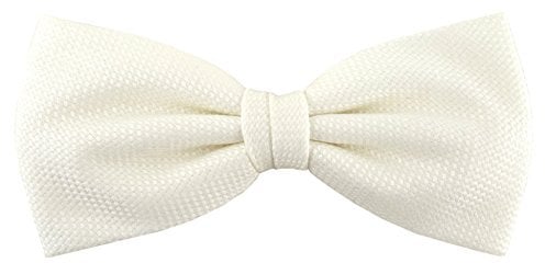TigerTigerTie Fliege Pique in creme gemustert, vorgebundene Schleife 100% Baumwolle + Aufbewahrungsbox