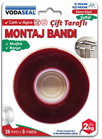 VODASEAL 53.01.074 Ruban adhésif Vhb, 19 mm x 5 m, transparent