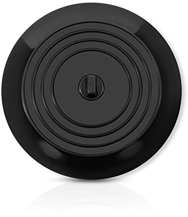 CZ Store Silikon-Abflussstopfen | 15 cm Flexibel & wasserdicht - Universal-Abdeckung für Edelstahl-Küchenspüle, Keramik-Badewanne, Toilette, Waschbecken, Dusche - Schwarz