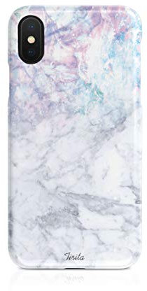 Compatible with iPhone 5 / 5s / SE 2016 Tirita Hard Case Cover Iridescent Marble Holographic Opal Rainbow Granite