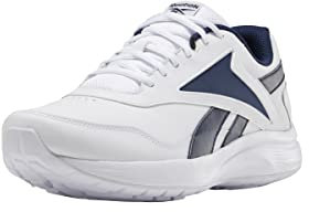 Reebok Herren Walk Ultra 7 DMX Max 4e Crosstrainer, Weiß/Marineblau/Collegiate Royal, 44.5 EU X-Weit