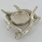 Fiesta Studios Teelichthalter aus Metall, Hirsch, 4 cm, silberfarben