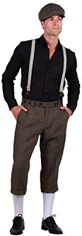 Thetru Herren Kostüm 20er Jahre Hose Karneval Fasching braun Gr. 46