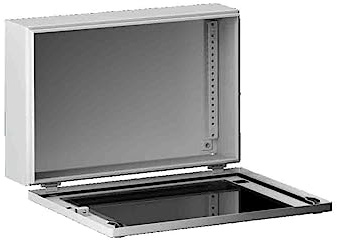 Rittal KX Stahl Wandanschlusskasten RAL 7035 IP65 Transparente Tür, HxBxT 300 mm, 400 mm x 155 mm