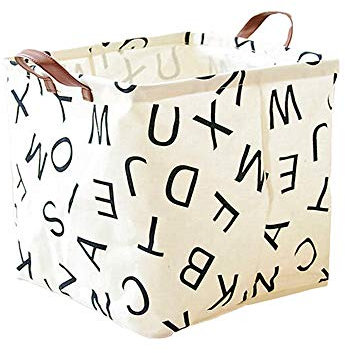 körbe aufbewahrung mit deckel wäschekorb stoff Canvas Aufbewahrungskorb Babykorb zur Aufbewahrung von Kleidung Baby Wäschekorb Spielzeugkorb letter