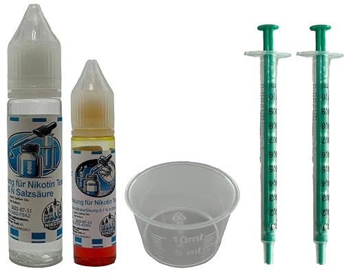 Nikotin Test Set - Nikotingehaltsbestimmung in Flüssigkeiten - Komplettset