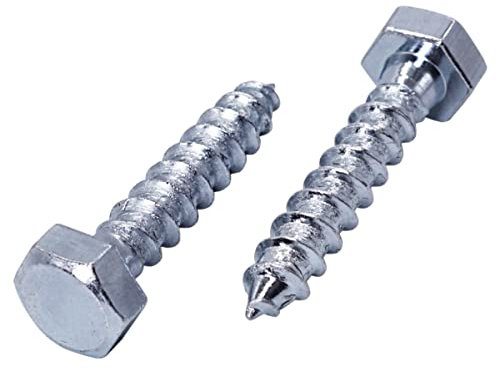Confezione da 20 viti esagonali per legno DIN 571 in acciaio zincato M8 x 40 mm, viti esagonali, viti a testa esagonale, viti a testa esagonale (20, M8 x 40 mm)
