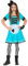 W WIDMANN MILANO Party Fashion - costume da bambina del paese delle meraviglie, fiaba, carnevale