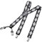 DonDon Hosenträger Herren extra stark kariert schwarz grau 3,5 cm Hosenträger Herren breit in Y-Form lang - Starke Clips passend für Anzug Jeans Chinos Vintage Rockabilly Suspenders