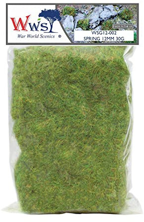 WWScenics | 12mm Hierba Estática de Primavera| 30g | WSG12-002 | Material de Modelismo