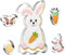 Ausstecher Hase Set,5 Stück Plätzchen Ausstechformen Ostern Set,Edelstahl Keksausstecher Kaninchen, Schmetterling, Osterei, Karotte, Peter Rabbit für Backen