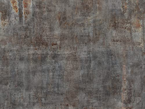Rasch Tapete 429749 - Fototapete auf Vlies im Industrial Look mit Rost-Optik in Grau und Braun - 3,00m x 4,00m (LxB)