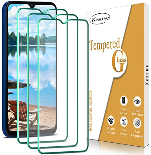 Kesuwe [3 Piezas] Protector de Pantalla para Xiaomi Redmi Note 8T, Dureza 9H Cristal Templado, Antiarañazos, Antihuella, Fácil de Instalar, Sin Burbujas