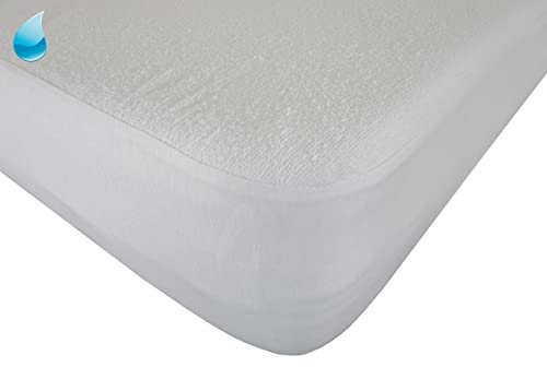 Dukal | Topliner für Wasserbetten | 200 x 220 cm | Schutzbezug | mit Spannumrandung | Oberseite aus saugfähigem Frotteegewebe | Unterseite wasserundurchlässig | Made in Germany