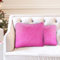 Bustlwor 2er Set Künstlich Pelz Kuschelkissen, Kunstfell Kissen, Plüschkissen Kissenhülle mit Flauschig, für Sofa, Stuhl, Wohnzimmer (Rosa, 45 x 45cm)…