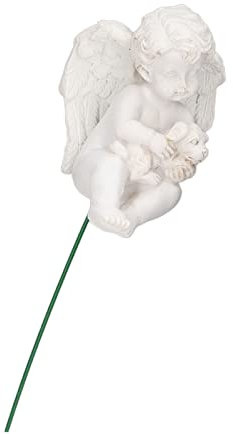 Amor-Figur auf Stab, Engel, Miniatur-Miniaturgröße, 5-teiliges Ornament-Set, 5-teiliges Pflanzzubehör für Gartenblumen