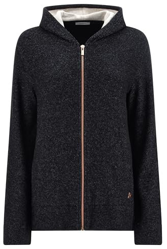 FREDDY Maglia Donna in Felpa Tricot mélange con Zip e Cappuccio - Design Elegante