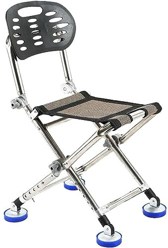 ZUMAHA Outdoor-Stuhl Teleskopbein-Design, klappbarer Campingstuhl, Angelstuhl mit 180° Verstellbarer Rückenlehne, Liege- und Sitz-Strandstuhl Dauerhaft