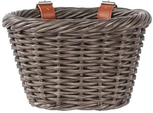 AVASTA Woven Mini Kinder Fahrradkorb für 12 Zoll Mädchen Jungen Fahrrad, Kinder Fahrrad Zubehör, Größe XS, Schwarz