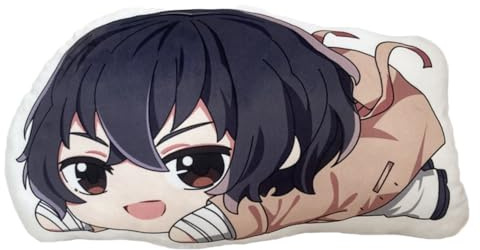 Tongyundacheng Bungo Stray Dogs Kissen Dazai Osamu Nakahara Chuuya Nakajima Atsushi Anime Stofffigur Niedliches Wurfkissen Kissen Heimdekoration, 45 cm
