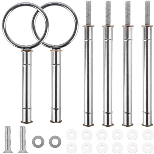 Fizdoqg 2 Stück Etageren Stangen Set, Etageren Stangen Silber, Etagere Bausatz, 3 Stufige Etageren Stangen Set für Torte Cupcakes Macarons Donut Muffin und Obst (Platte Nicht enthalten)