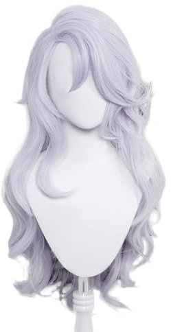 Gojo Silber Weiß Lange Welle Perücke Anime Jujutsu Kaisen Cosplay für Frauen COS Gojo Satoru Rollenspiel Halloween Weihnachten Comic Con