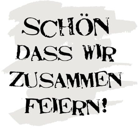 Bierdeckel aus Filzpappe/Karton Getränke-Untersetzer Ø 107mm rund oder 93x93mm eckig Party Feiern Geburtstage (1000, Schön, DASS wir zusammen feiern!)