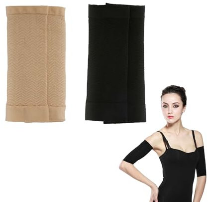 DHWEKU 2 Paare Kompression Arm Ärmel Lymphödem Armwärmer Former Armstulpen Armstrumpf Armmanschette Kompressionsmanschette für Ellbogen Arm Sleeve