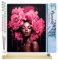 Figured'Art Peinture par Numéro Adulte avec Cadre Femme aux cheveux de pivoines - Activité Manuelle Kit de Loisir Créatif DIY Numéro d'Art Complet - 40x50cm avec châssis en bois à monter