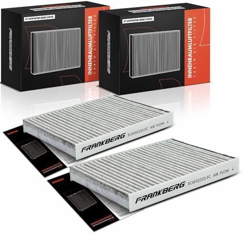 Frankberg 2x Filtro aria abitacolo Filtro antipolline Con Carbone attivo Compatibile con Doblo 119 223 Doblo 223 Idea 350 Idea Van 350 Punto 188 Musa 350 Ypsilon 843 Replace# CU2335