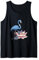 Amerika Lotus Flagge Perlen und Chucks Blue Flamingo 47 Tank Top