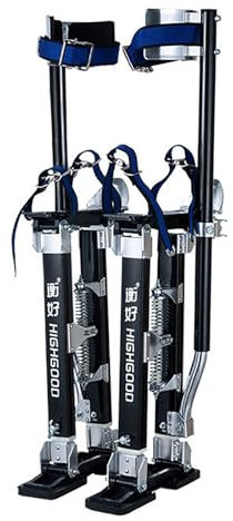 Arbeitsstelzen, verstellbare Aluminium-Stelzen für Erwachsene mit rutschfesten Fußplatten und PVC-Knieschützern, verstellbare Höhe von 38,1–162,6 cm, hält sicher 220 Pfund, stabil,leicht bewegen