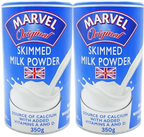 MARVL SKIMMED Milk Powder 2x350G Mega Pack Deal | Great Source of Vitamins A&D and high in Protein | Great in Tea and Coffee