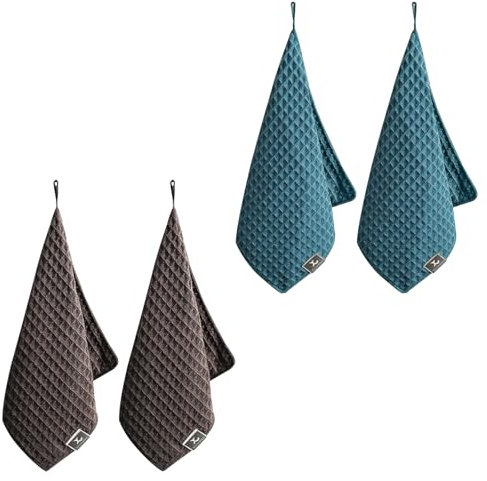 HARY 4Pcs Barista Cloth 30x30 Cm Coffee Accessories Microfiber Cleaning Barista Towel Absorbent & Quick-Drying Reusable Coffee Machine Accessories for Espresso Machine Steam Wand Bar Countertop