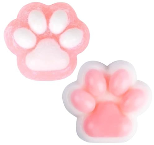 2 Stück Taba Squishy, Fufu Squishy, Squishy Toy, Taba Squishy Paw, Katzenpfoten Squishy, Süße Katzenpfote Aus Silikon, Squishy Cat Paw Squeeze Toys Zum Stressabbau, für Kinder und Erwachsene Cat Paw