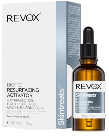 REVOX B77 Skintreats Biotic Resurfacing Activator, 30 ml, Peeling-Gesichtsserum, erneuert die Haut, erhöht die Leuchtkraft, vereinheitlicht den Hautton und die Textur, beruhigt und spendet