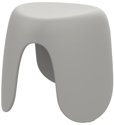 SHIMOYAMA Kinderhocker, 25cm hoher Fußhocker für Kinder und Erwachsene, Kunststoffhocker, kleine Sitzfläche, hält bis zu 100 KG für den täglichen Gebrauch zu Hause (Grau)