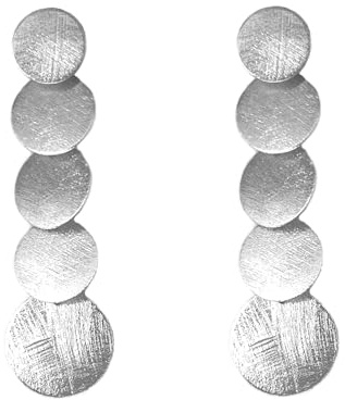 Malu Maiese - Long Fall Earrings, Damenohrringe mit 18 K Gold überzogen. Lange und Maxi-Ohrringe, Damenschmuck, leichter, vielseitiger und zeitloser Schmuck. Geschenk für Frauen