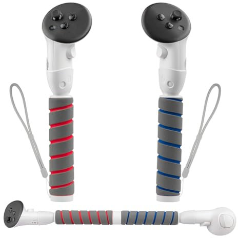 AZURAOKEY Griffverlängerungen Kompatibel mit 3/3S Controller, VR-Spiele Handgriffverlängerungen for 3/3S zur Verbesserung des VR-Erlebnisses