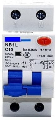 KRIECK Disjoncteur Disjoncteur différentiel à Courant résiduel RCBO Type A 32A 40A 30MA avec Protection Contre Les surintensités magnétiques(32A)