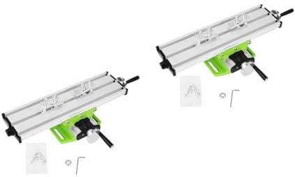SHINEOFI 2 Sätze Multifunktions-Arbeitstisch tischbohrer bench drill Mini-Fräsmaschine Holzbearbeitung Gestell Stand Maschine für Tischbohrständer Mini-Arbeitstisch legierter Stahl Green