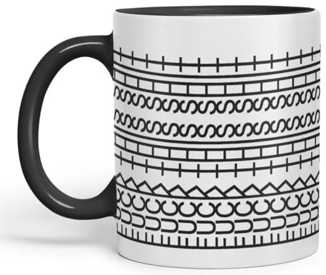 Vixar Fuck This Shit Mug Hidden Message Funny Adult Humor Sarcastic Gift Ceramic Coloured Mug Cup for Tea Coffee Hot Brew 330ml 11Oz Gift BW (Black)