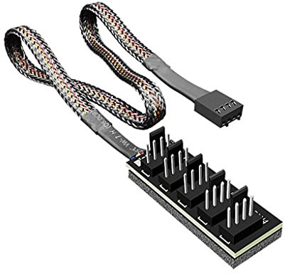 LEADSDGE 33cm 1 To 5 4-pins Molex TX4 PWM Fan CPU Hub Computer PC For Case Chasis Cooler Power Extension Cable Splitter