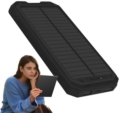 Coque de Chargeur de téléphone Solaire | Coque de Chargeur Solaire résistante aux Chocs – Protection Durable avec Housse Lumineuse pour Sac à Dos, randonnée, Pique-Nique, Aventure en Plein air