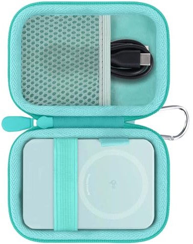 khanka for Anker Nano Power Bank Ultra-Slim 5,000Mah & Maggo Power Bank 10K Case,Compatible with Anker A1665/A1664 Slim Magnetic Charger,Protective Carrying Case Only (Green)