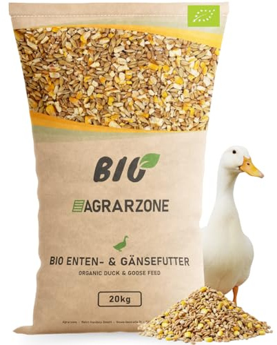 Agrarzone BIO Mangime per Anatre & Oche 20 kg - Granaglie Biologiche per palmipedi - Alimento Completo Premium Austria - Depolverato, Naturale & Senza OGM