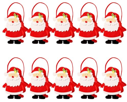 Bosiyrggrl Christmas Bag, Candy Bag, Cartoon Christmas Silent Girl Christmas Supplies for Children Aged 8-12