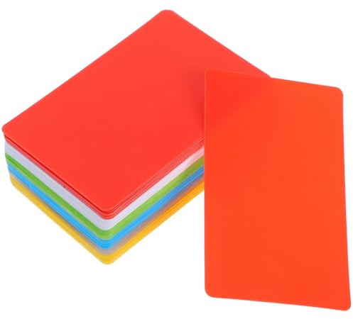 DEARMAMY 60 Stück Blanko Kunststoffkarten Farben Stabile Mitgliedskarten Marketing DIY Visitenkarten Dankeskarten für Geburtstags Festtagsgrüße