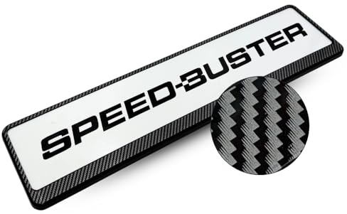 SPEED-BUSTER Kennzeichenhalter Carbon 2er Set – 520 mm - Made in Germany | rostfrei & klapperfrei, Montage ohne Bohren, werbefrei, witterungsbeständig, Kunststoff Carbon-Look